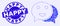 Blue Distress Happy Stamp Seal and Happy Chat Mosaic