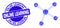Blue Distress Online Learning Stamp Seal and Links Mosaic