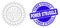 Blue Distress Power Struggle Stamp Seal and Web Mesh Cog