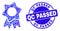 Blue Distress Qc Passed Stamp and Award Badge Mosaic
