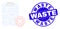 Blue Distress Waste Stamp Seal and Web Carcass Delete Report Page