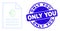 Blue Distress Only You Stamp Seal and Web Mesh Euro Price Page