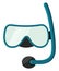 Blue diving mask, icon