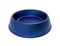 Blue dog and cat bowl. Bowl for animals. Pet bowl isolated on the white background.