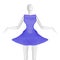 Blue doll dress isolated