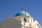 Blue dome church on Mykonos, Greece