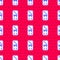 Blue Domino icon isolated seamless pattern on red background. Vector