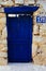 Blue door ,Entrance from an old traditional Cycladic house