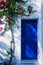 Blue door in greece