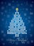 Blue dotted christmas card design