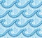 Blue dotted mosaic Australian style waves seamless pattern