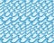 Blue dotted mosaic Australian style waves seamless pattern