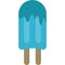 Blue Double Popsicle Vector Illustration