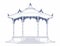 Blue drawing of an old bandstand
