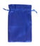 Blue drawstring bag packaging isolated