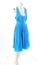 Blue dress on Headless Mannequin Cloth Display Dressmaker doll figurine. Fashion designer clothes.