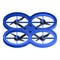 Blue drone icon, isometric style