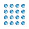 Blue drop business icons