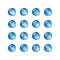 Blue drop finance icons