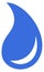 Blue droplet icon. Pure clean water symbol