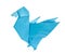 Blue duck of origami