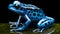 Blue dyeing dart frog Dendrobates tinctorius azureus. AI Generative