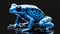 Blue dyeing dart frog Dendrobates tinctorius azureus. AI Generative