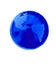 Blue Earth crystal globe illustration