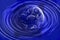 Blue Earth touch Down in Water with Ripples