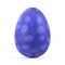 Blue easter egg isolated on white