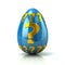 Blue Easter egg with question mark