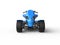 Blue eco electric quad bike - front view