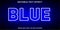 Blue editable text effect