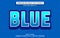 Blue editable text effect