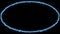 Blue electric ellipse frame on dark background