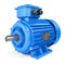 Blue electric industrial motor
