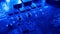 Blue electronic circuit motion background