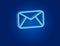 Blue Email symbol displayed on a futuristic interface - Message