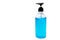 Blue ethyl alcohol water gel in pump bottle. ethyl alcohol sanitizer for washing hand. sanitizer for antivirus and antibacterial