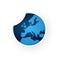Blue europe map icon sticker
