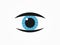 Blue eye symbolic icon