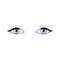 Blue Eyes on white background. Woman eyes. The eyes logo. Human eyes close up vector illustration