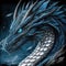 blue-eyes white dragon in traditionally Japanese tattoo