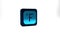 Blue Fahrenheit icon isolated on grey background. Blue square button. 3d illustration 3D render