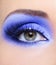 Blue fashion make-up of woman eye