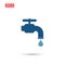 Blue faucet vector icon isolated 2