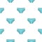 Blue female cotton panties pattern seamless