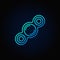 Blue fidget spinner toy icon