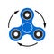 Blue fidget spinner vector illustration