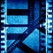 Blue filmstrip